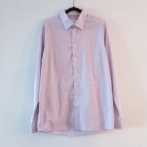 ETON 100% cotton button up shirt with fine lines crossed pattern